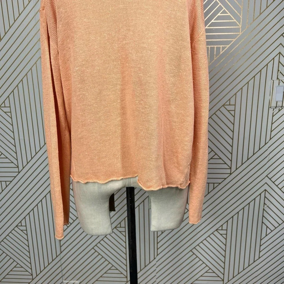 Eileen Fisher Vintage 100% Linen‎ Sweater in Orange Size US Large - Picture 9 of 11